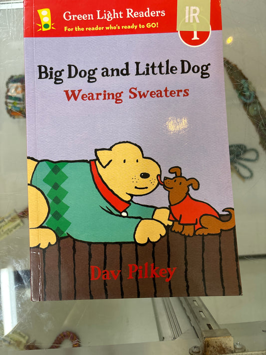 Big Dog and Little Dog Wearing Sweaters