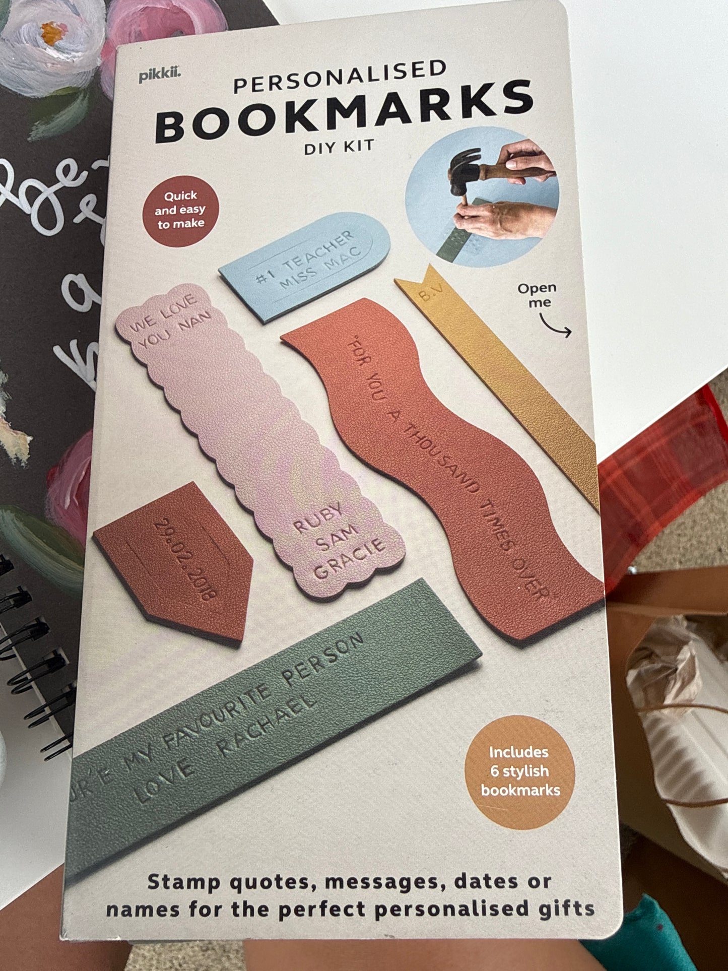Leather diy bookmarks