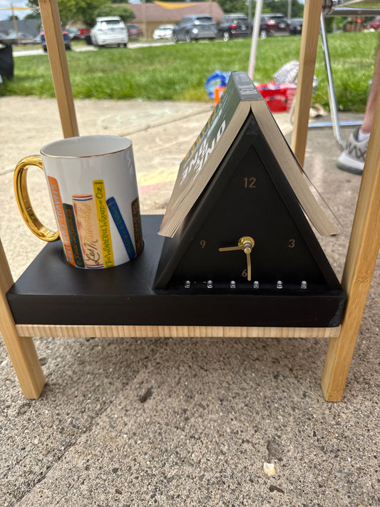 Clock book holder