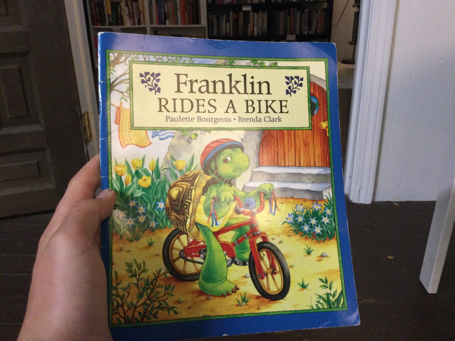 Franklin rides a bike