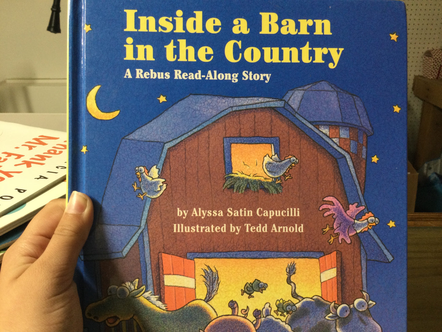 Inside a barn in the country